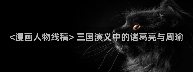 喵趣影视：<漫画人物线稿> 三国演义中的诸葛亮与周瑜